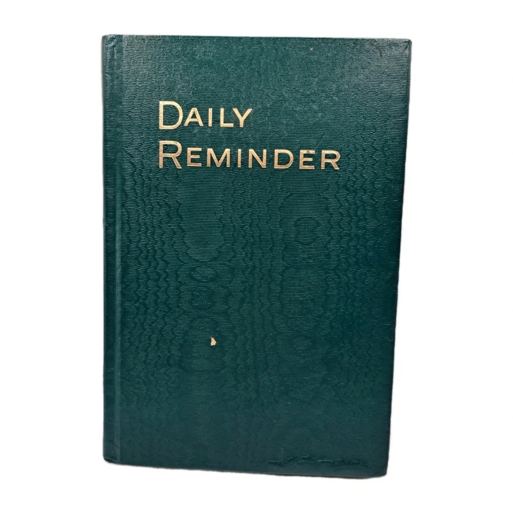 Vintage Wilson Jones Standard Diary Daily Reminder U387 Green Hardcover 1977 USA
